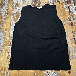 2X Merona Black Ribbed Hem Lightweight Sweater Tank Top- Very Soft!🥰